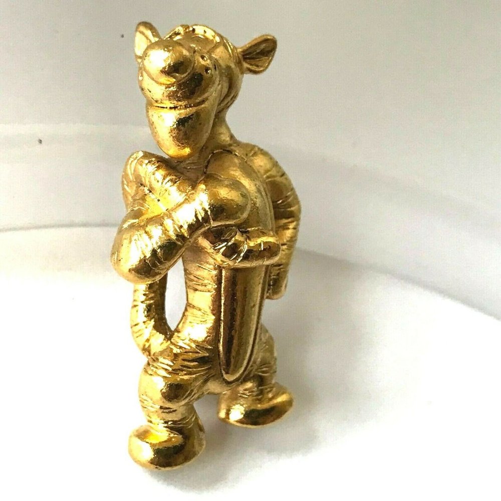 Vintage Disney Tigger Pin Brooch Winnie The Pooh Gold Plated Disneyana Signed